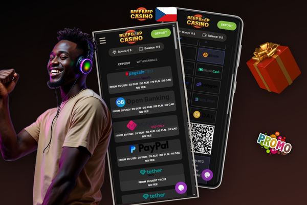 Historie transakcí v účtu hráče Beep Beep Casino s potvrzeným vkladem