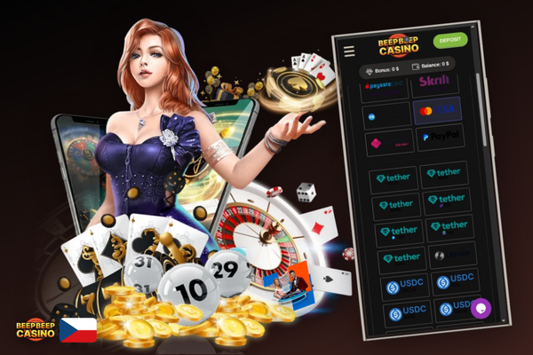 Minimální vklad 10 EUR v Beep Beep Casino zobrazený na displeji telefonu