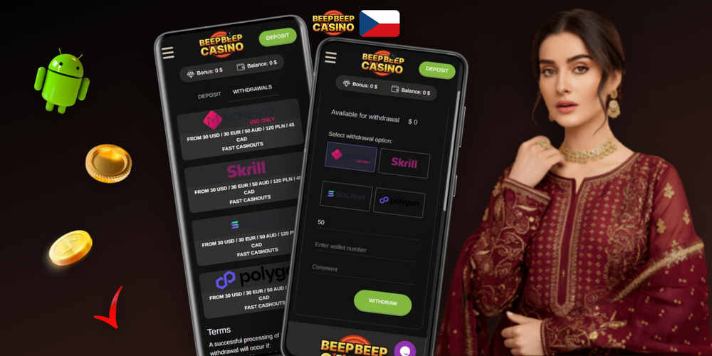 Přehled platebních metod výplaty v Beep Beep Casino – Visa, Mastercard, Skrill a Bitcoin