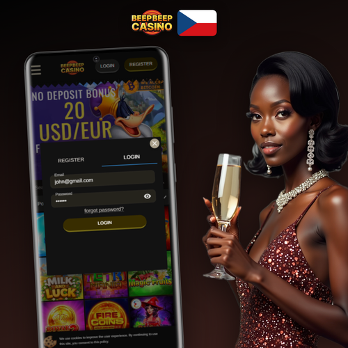 Přihlašovací formulář Beep Beep Casino – rychlá registrace nového účtu