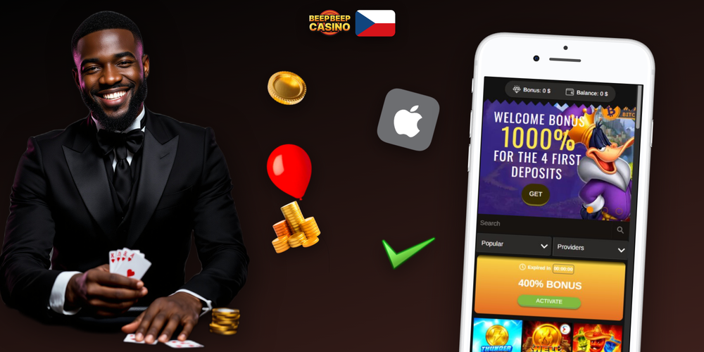 Stažení aplikace Beep Beep Casino na smartphonu i tabletu – sloty a sportovní sázky