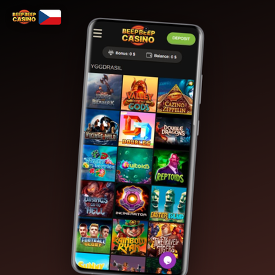 Sekce sportovních sázek v aplikaci Beep Beep Casino s fotbalovými kurzy a live sázkami